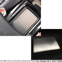 for honda crv cr v 2017 2018 2019 2020 car detector inner interior trim stainless steel front console cup storage box frame