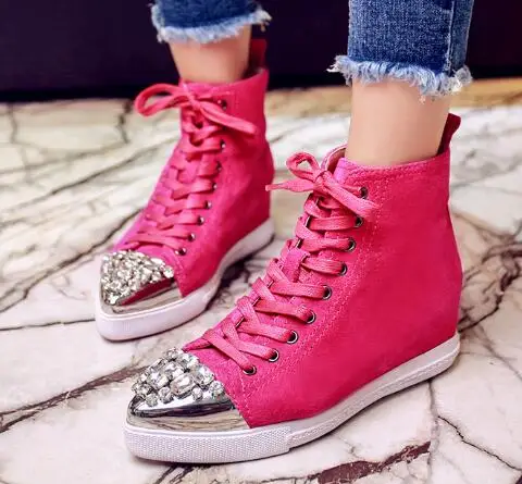 2017 Хит продаж увеличивающие рост повседневные Shoes с острым носком женщина Обувь
