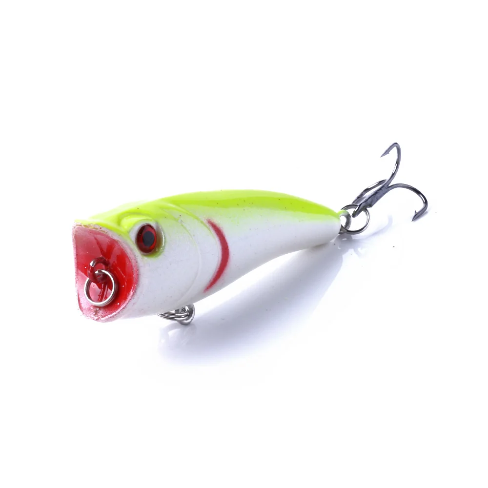 10 шт 6 см 7g Topwater рыболовная наживка Поппер приманки воблера Minnow для