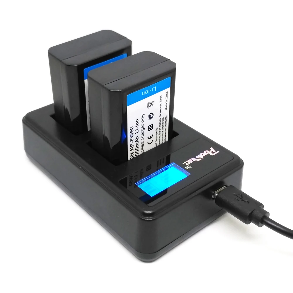 3 аккумулятора для фотоаппарата + NP FW50 LCD USB зарядное устройство Sony a37 a6000|np-fw50 battery|np