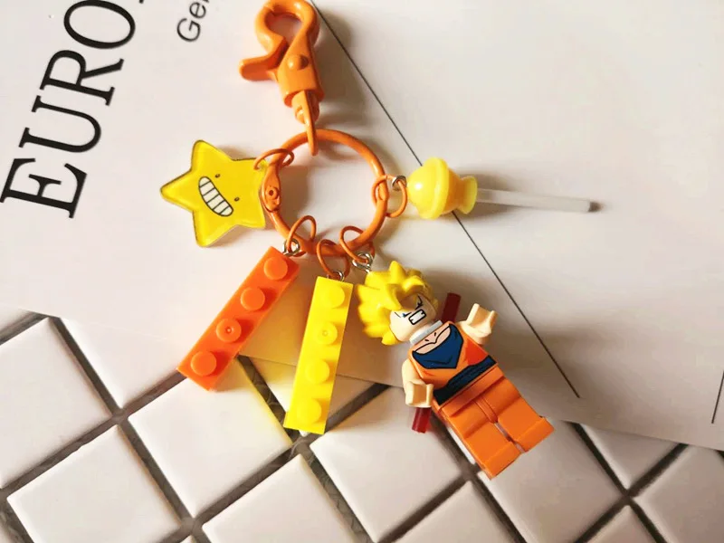 Брелок для ключей Dragon Ball Z Super Saiyan Goku конструктор подвеска сумки