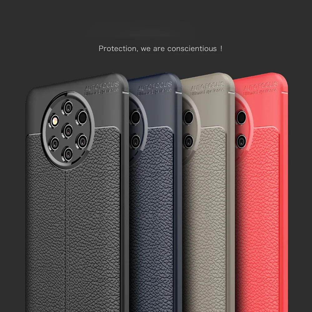 Для чехлов Nokia 9 Pure View Cover противоударный роскошный кожаный мягкий ТПУ чехол для
