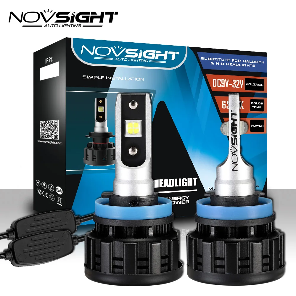 Автомобильный Стайлинг NOVSIGHT супер яркий светодиодный фонарь H11 mini voiture для Фар H4 H7