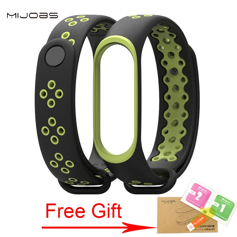 Black green Xiaomi mi ремешок, 3 ремешка, браслет, цветной ремешок для mi Band 3, браслет, сменный смарт-браслет, аксессуары для mi band 3, силиконовый - Цвет: Black green