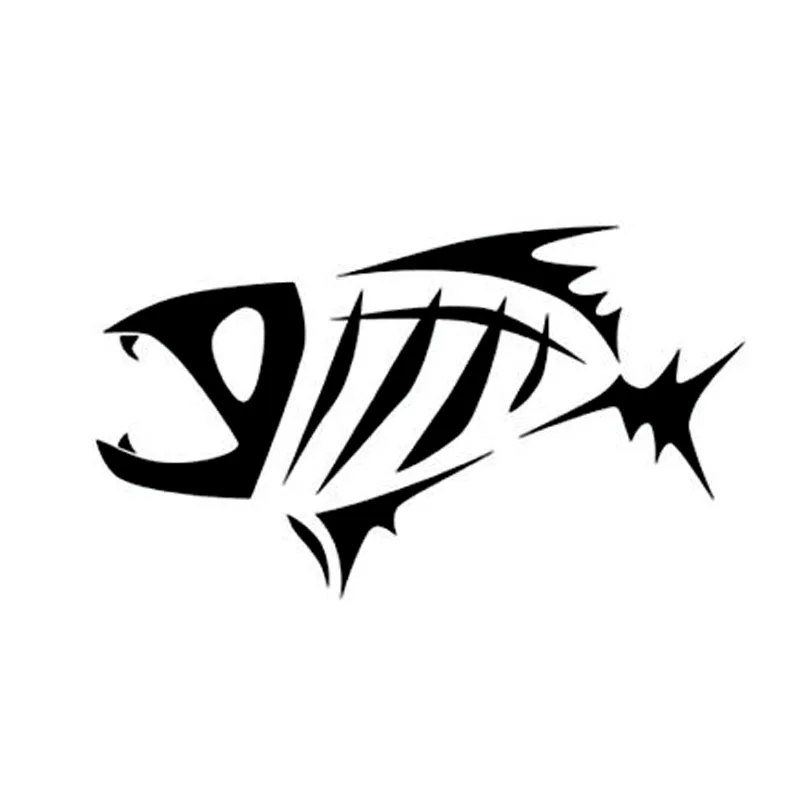 

15,2*8,9 см oton Fish стильные модные декоративные наклейки, черный/серебристый цвет