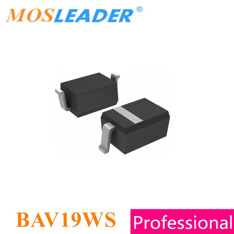 Фото Высококачественные диоды Mosleader BAV19WS A8 SOD323 3000 шт. BAV19 0805 120 В 2 А сделано в Китае |