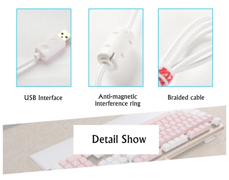 Ajazz AK40S PBT Edition эргономичная USB Проводная Механическая игровая клавиатура RGB/смешанный свет отсоединяемая Магнитная опора для рук синяя ось