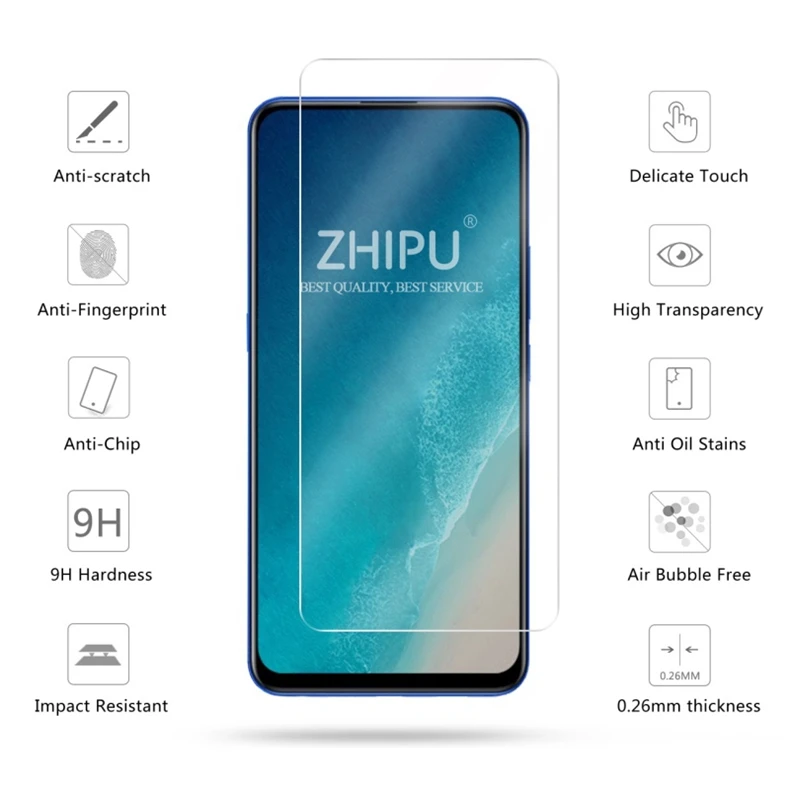 Закаленное стекло для Vivo S1 Защитное экрана 2.5D 9H Премиум защитная пленка|Защитные