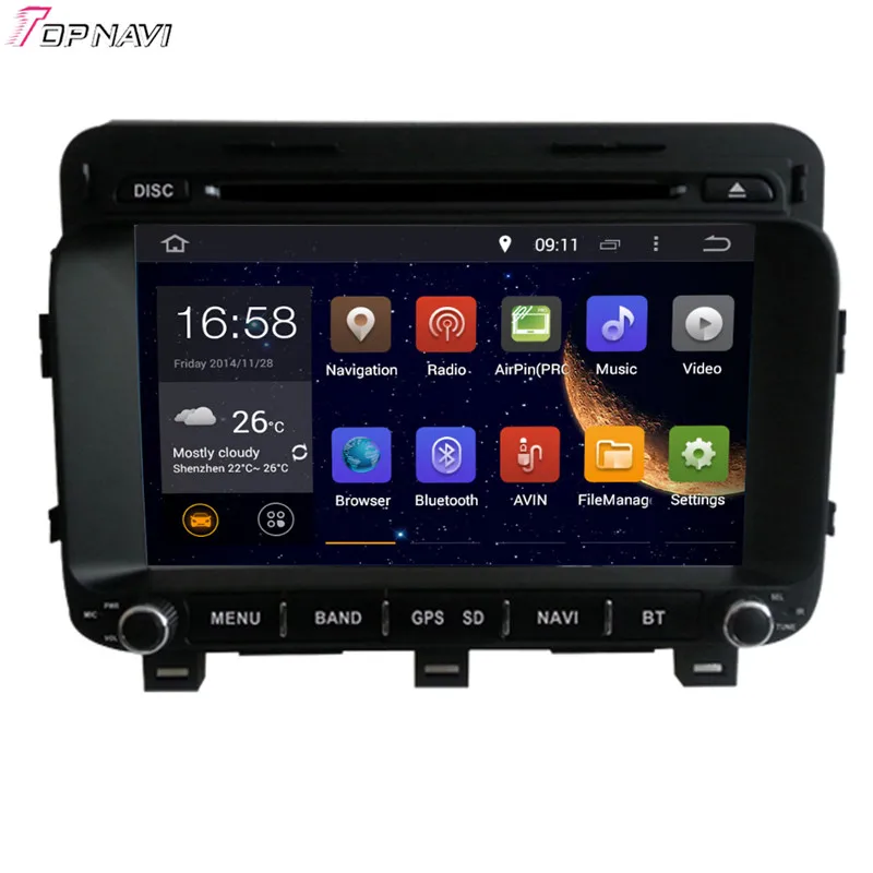 Topnavi 8 ''четырехъядерный Android 6 0 Автомобильный DVD-плеер для KIA K5/OPTIMA 2014-/Magentis