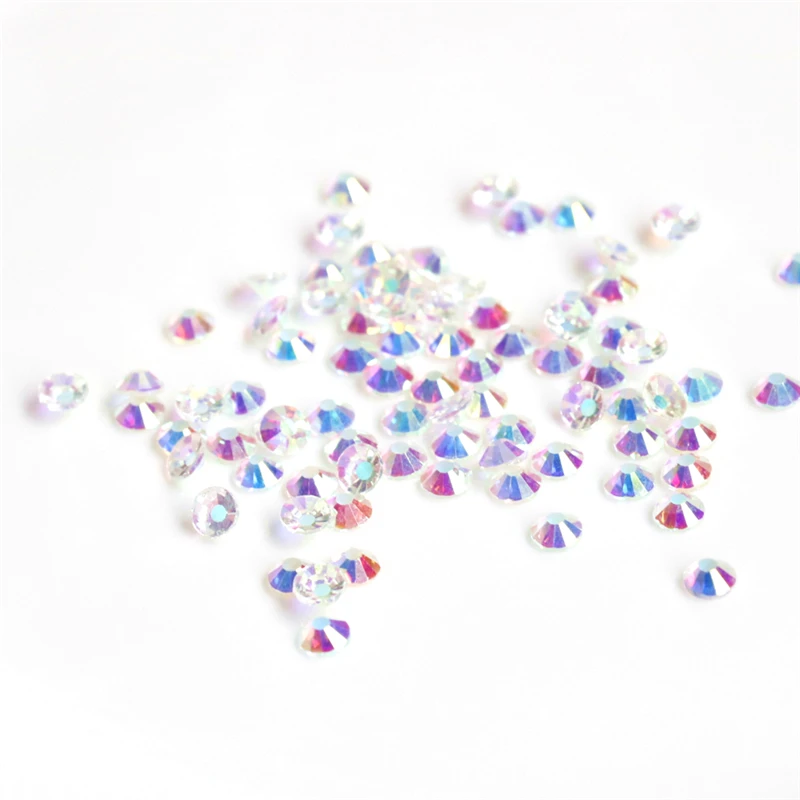 Новое поступление ss3 ss10 1440 шт./пакет Crystal AB color 3D FlatBack Nail Art Decoration Flatback Стразы|nail art