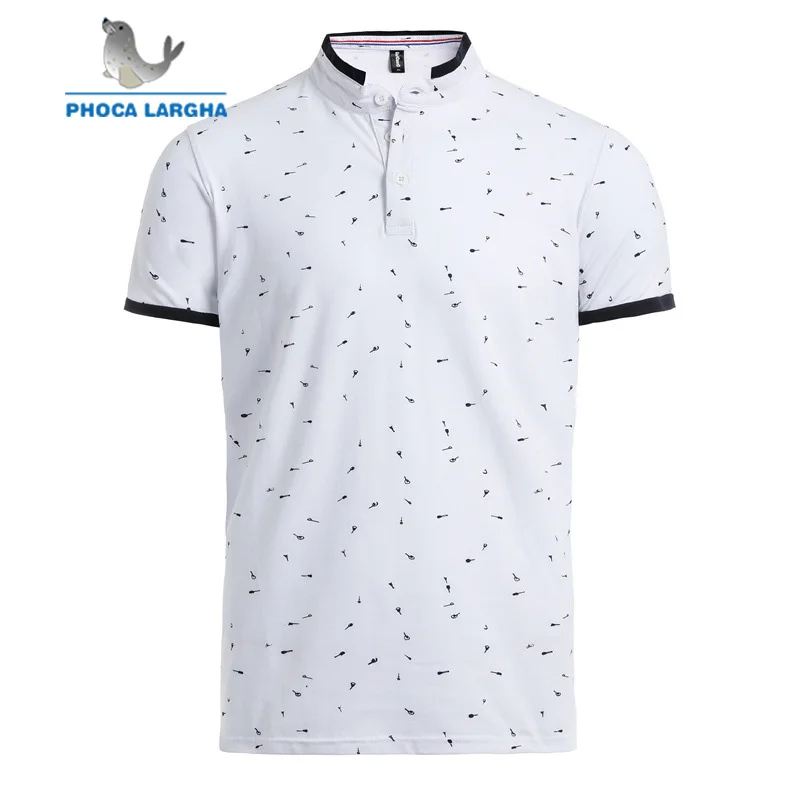 Мужская Повседневная рубашка поло с принтом гитары однотонная хлопковая