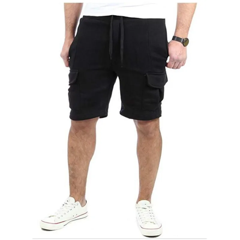 Мужские повседневные мешковатые прямые шорты в стиле хип-хоп с несколькими