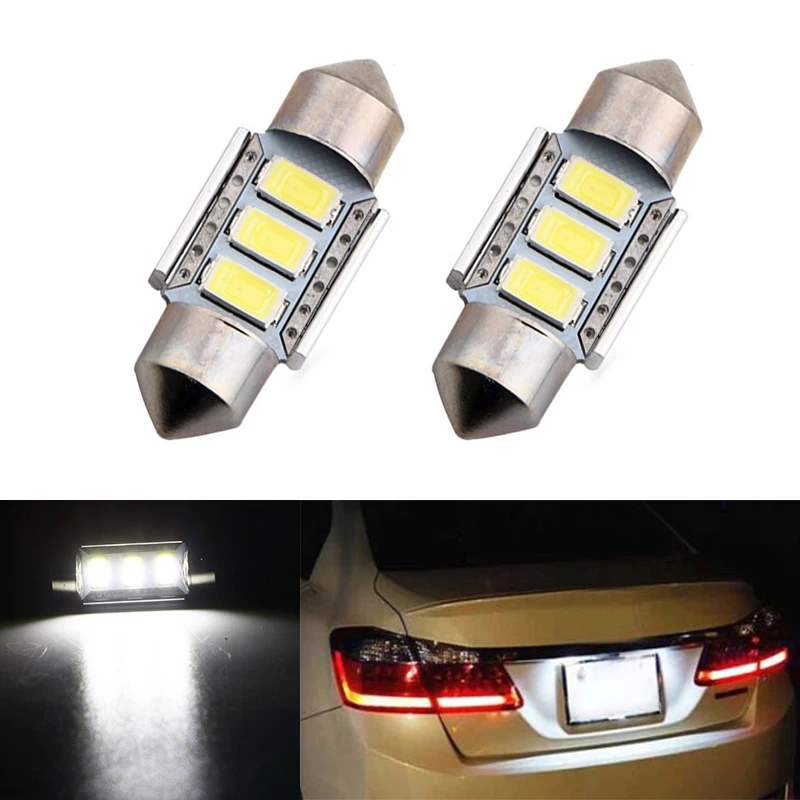 2x автомобиль светодиодный ошибок 36 мм C5W 5630 SMD светодиодные лампы 12V номерной знак