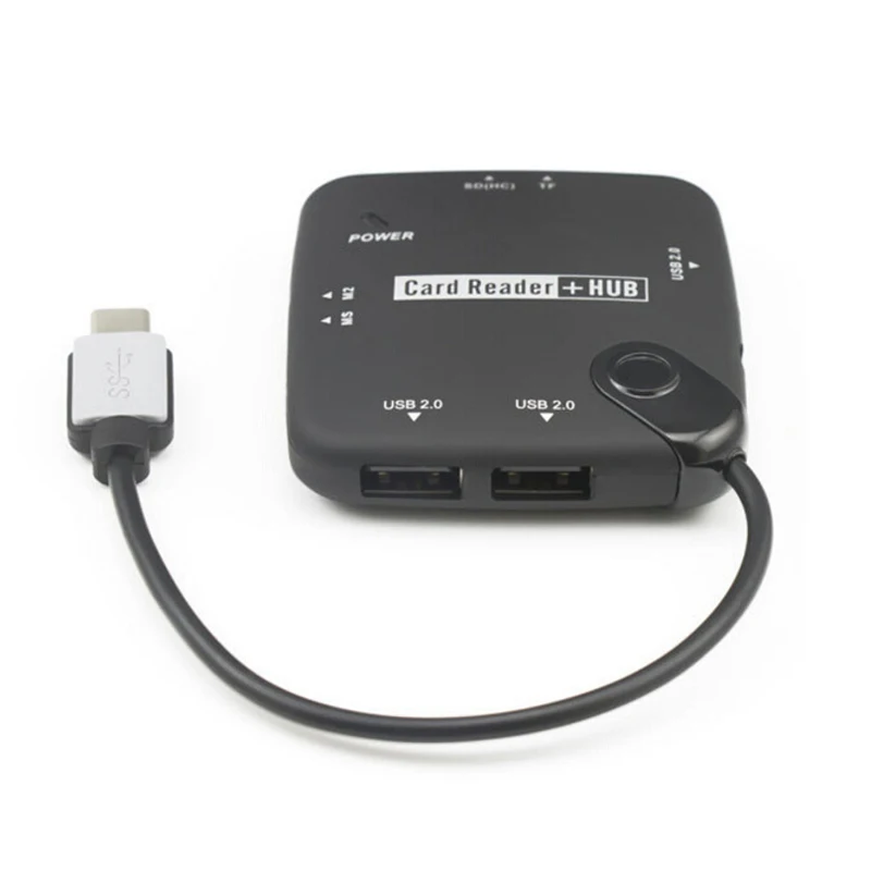 Большая Акция! USB2.0 концентратор USB Type C адаптер кардридер для microSD miniSD MMC SD M2 MS