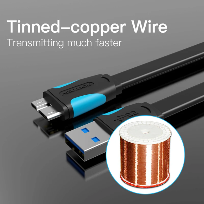 Кабель Micro USB 3 0 Vention кабель для быстрой зарядки и передачи данных 2 м 5 мобильный