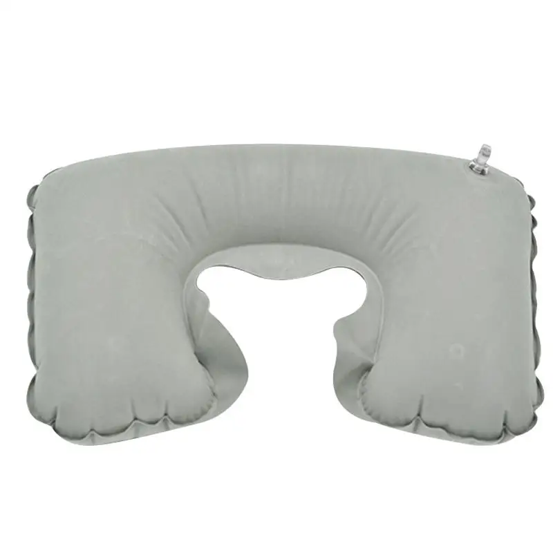 Inflatable U Shaped Travel Pillow Cushion pillow for Neck Protable Car Head Neck Plane Nap Rest Neck Back Flocking Pillow