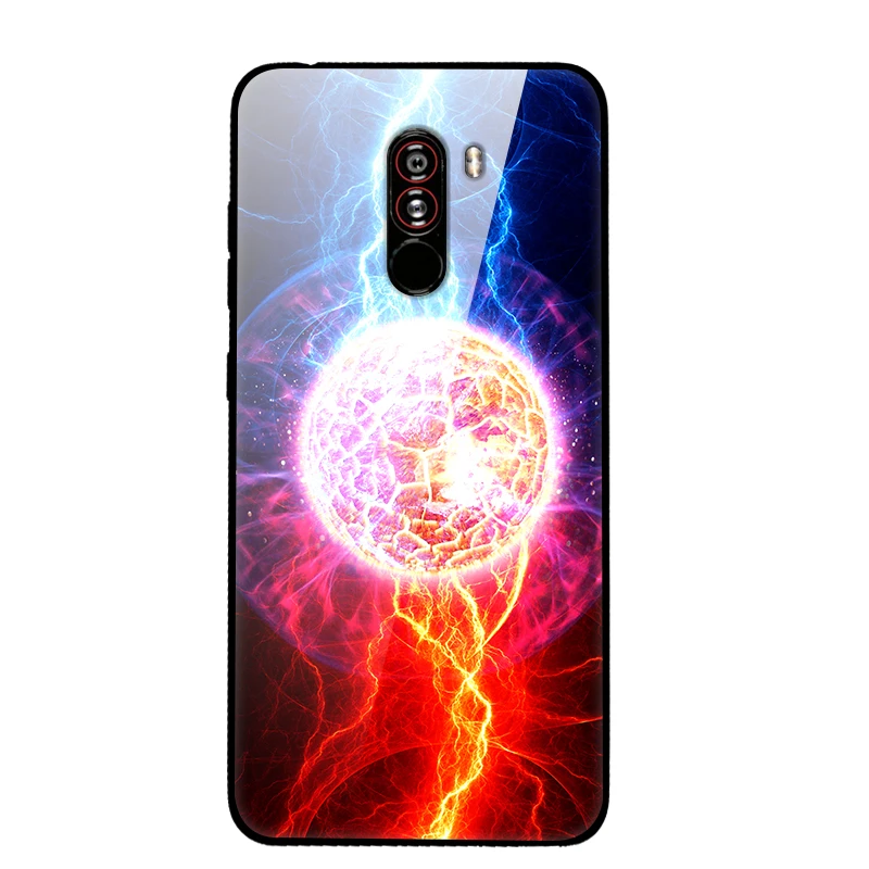 Чехол для Xiaomi Pocophone F1 жесткая задняя крышка из закаленного стекла Redmi Note 8 Pro чехол