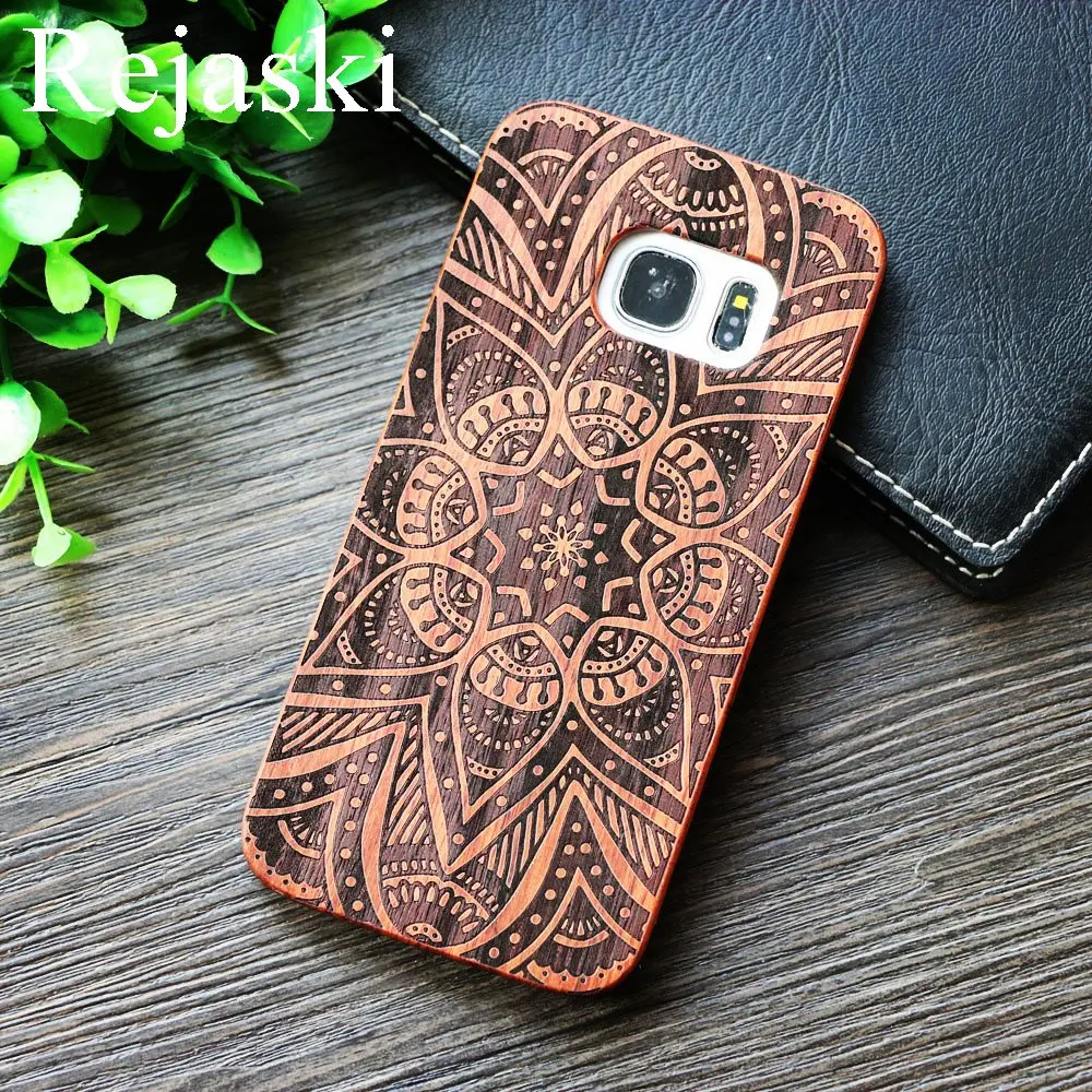 Real Wood Винтаж деревянные Чехлы для телефона для samsung Galaxy S8 S9 плюс реальные Ганеша Деревянный чехол для телефона samsung Galaxy Note 8 9 S7 Edge чехол - Цвет: Real Wood