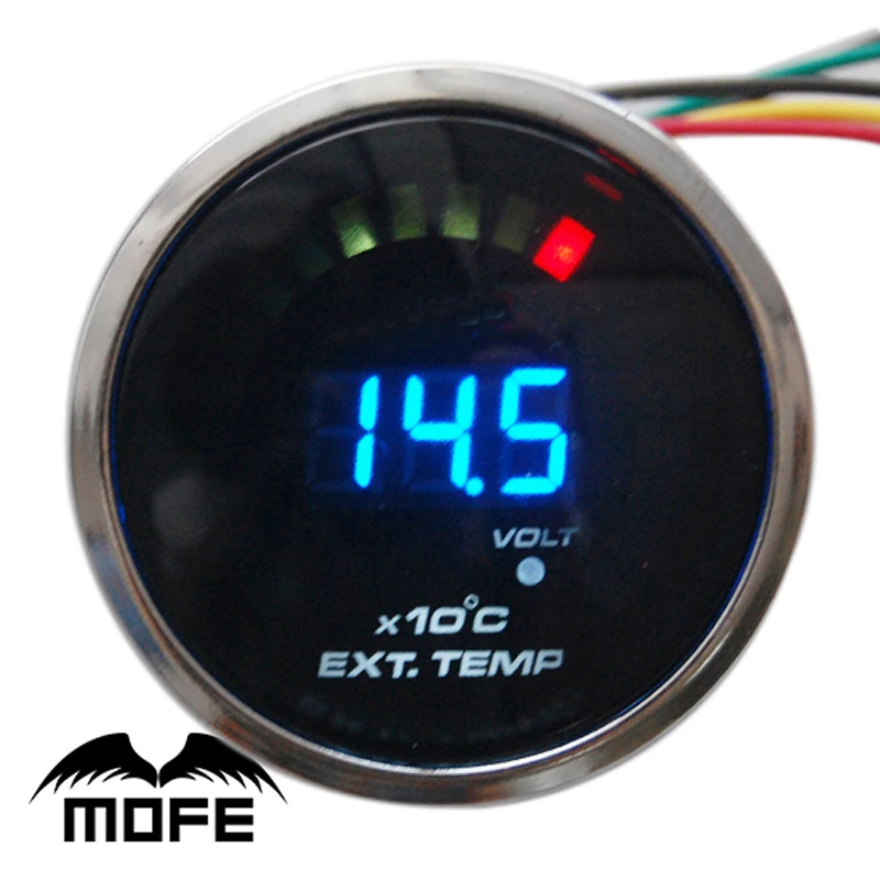 Датчик температуры выхлопных газов EGT Аналоговый светодиодный цифровой датчик 52