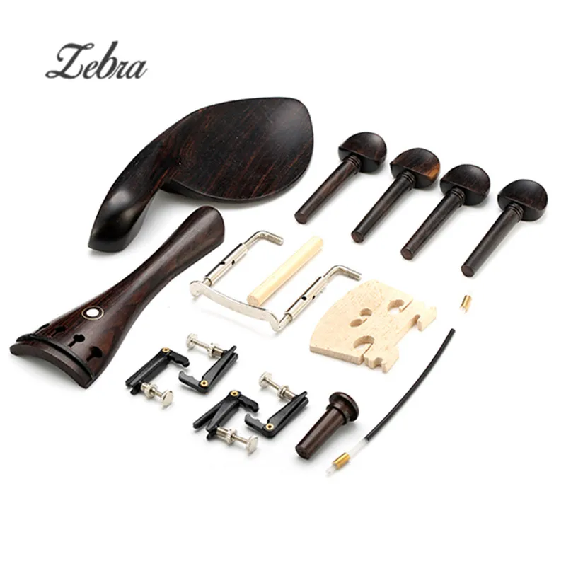 Zebra набор аксессуаров для скрипки задних прищепок 4/4 Ebony|violin parts|violin tailpieceviolin pegs |