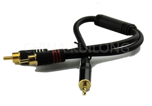 

wholesale 25pcs/lot Brand New 0.18M XLR Merger Y Combiner 1/8" male to 2 RCA audio Cable adapte.