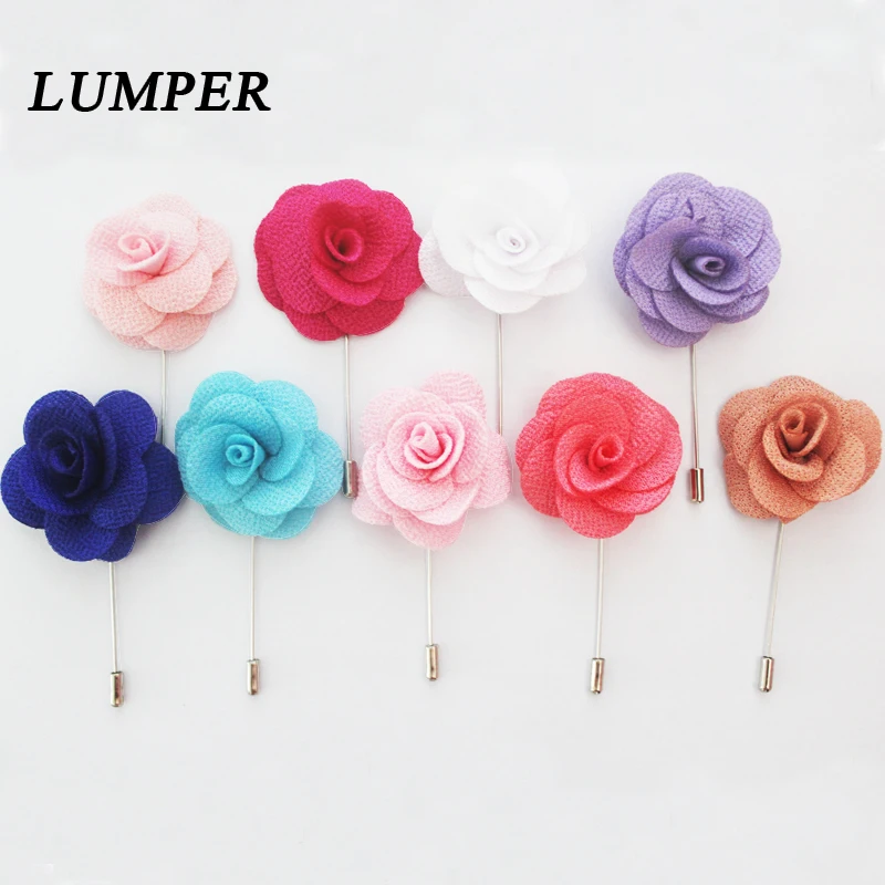LUMPER 1 шт. Высокое качество цветок камелии булавка брошь ручной работы для мужчин