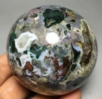 417g rare natural ocean jasper quartz crystal sphere ball healing awards
