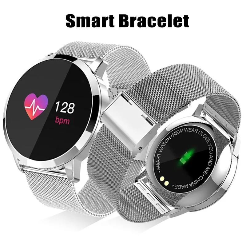 

Смарт-часы Q8, водонепроницаемые, с Bluetooth, OLED-дисплеем, из нержавеющей стали