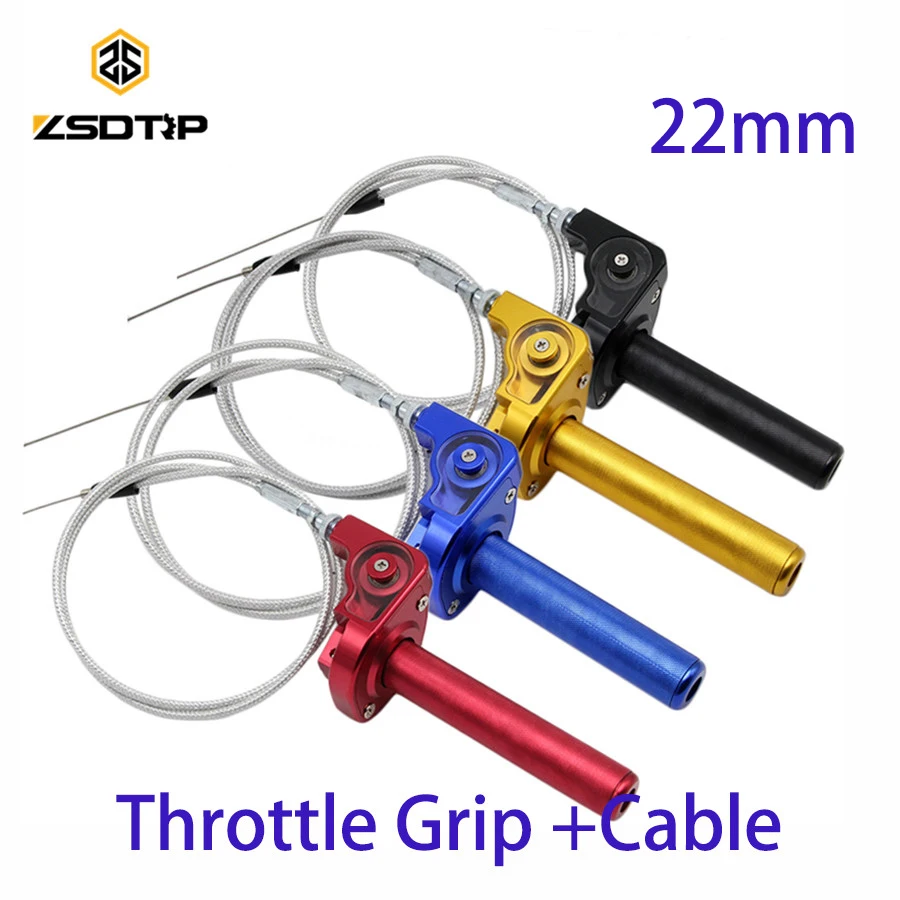 

Бесплатная доставка ZSDTRP CNC алюминий 22 мм цвета рукоятка дроссельной заслонки Быстрый Твистер + кабель подходит для всех этих размеров мотоцикла внедорожника мотора