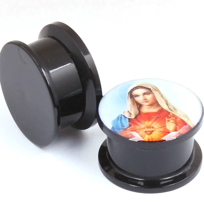 2 шт. красивые женские лого для тоннелей в ушах на теле акриловые ушные датчики