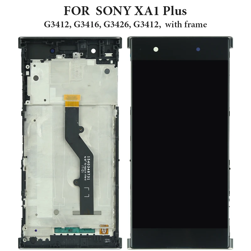 Без битых пикселей черный золотой синий розовый дисплей для Sony Xperia XA1 Plus G3412 G3416 G3426