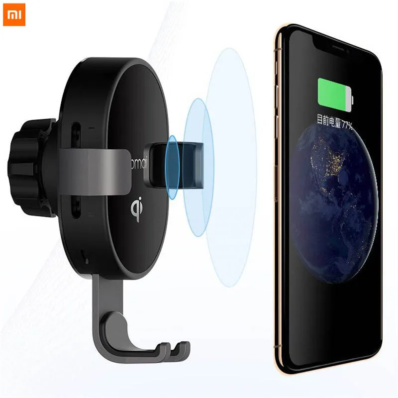 Беспроводное Автомобильное зарядное устройство Xiaomi 70mai Qi для iPhone Xs Max XR X samsung, интеллектуальное Сенсорное быстрое зарядное устройство 70 mai, держатель для автомобиля