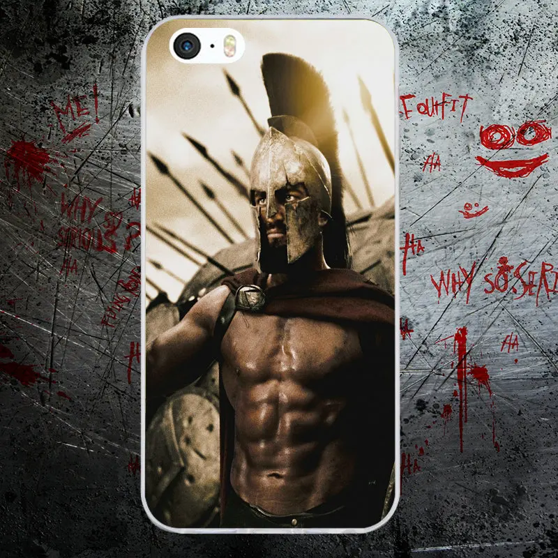 Мягкий силиконовый чехол из ТПУ для iPhone 4 4S 5 5S SE 6 6S Plus 7 8 8Plus X Fundas Coque Spartan 300 Warrior Movie |