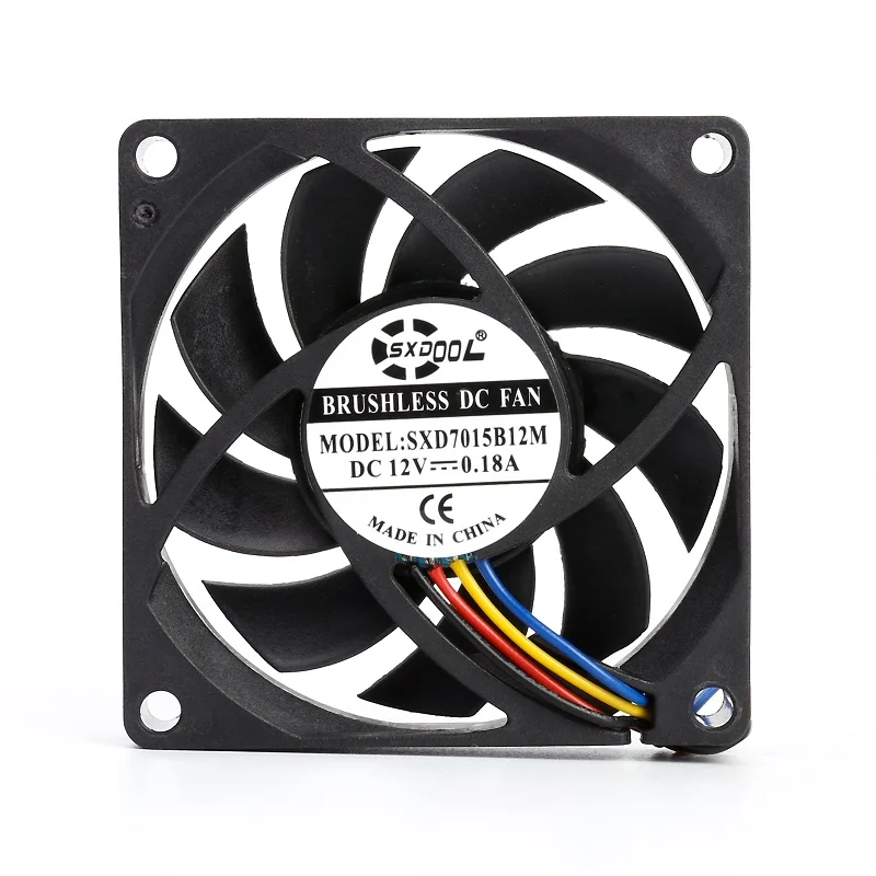 Вентилятор охлаждения процессора SXDOOL SXD7015B12M 7015 70*70*15 мм DC12V 0.18A 3000 об/мин 24.5CFM 27DBA