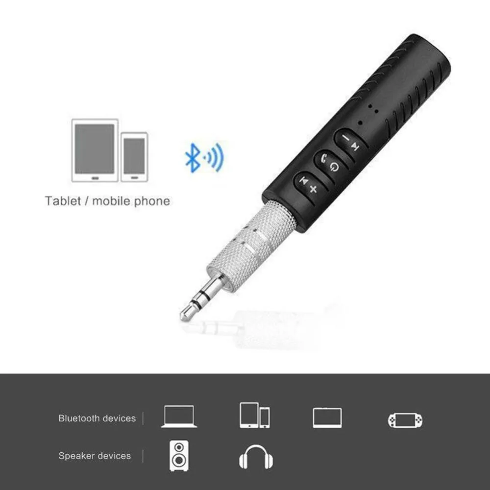 Mini Wireless Bluetooth Car Kit Hands Free 3.5mm Jack AUX Audio Receiver Adapter | Электроника