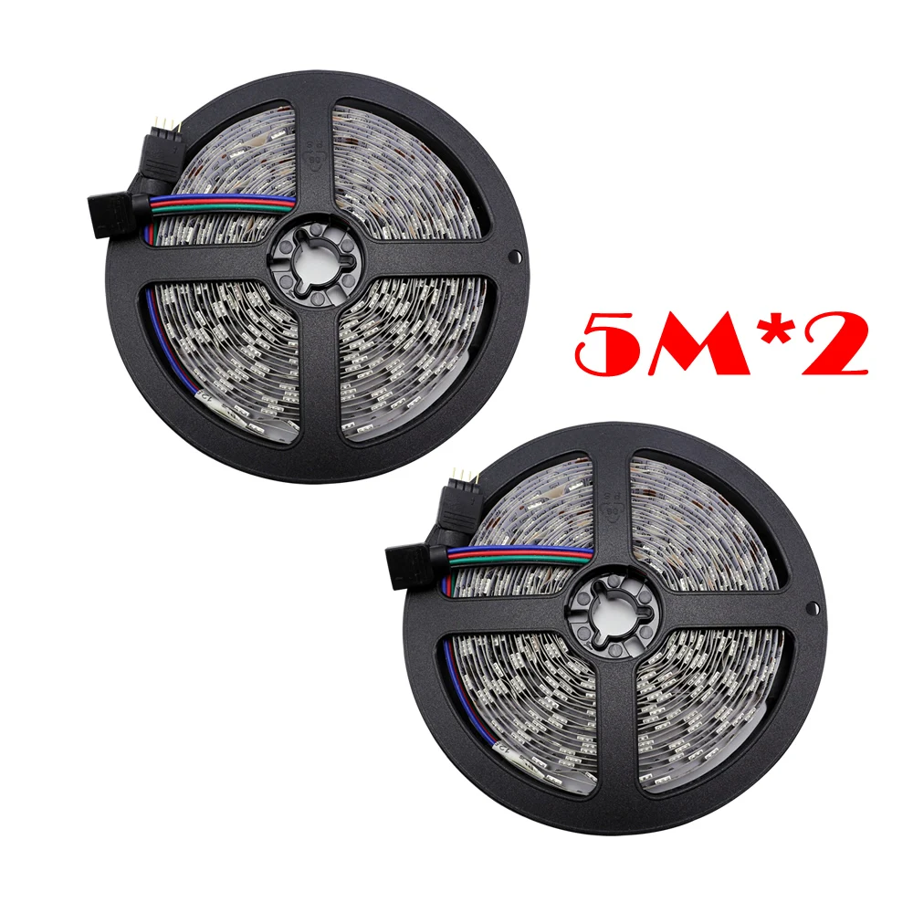 SMD RGB Светодиодная лента 5050 2835 5 м 10 лампа светодиоды Диодная гибкий 44key контроллер