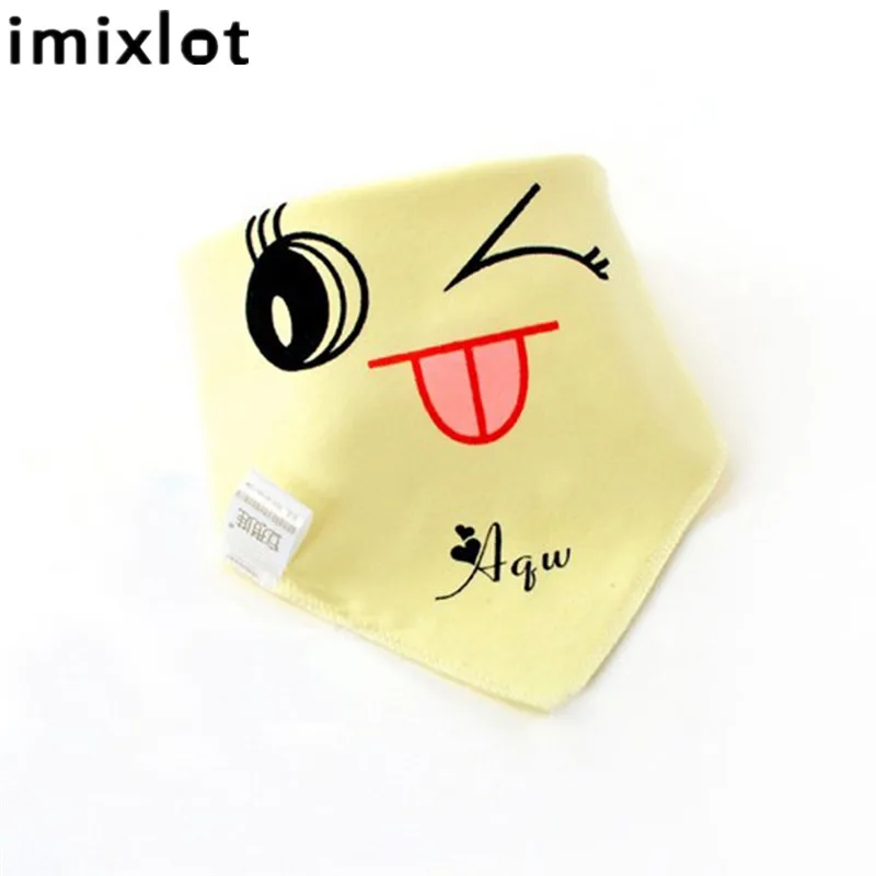 Imixlot/2018 модный детский махровый шарф для кормления Слюнявчики со смайликом