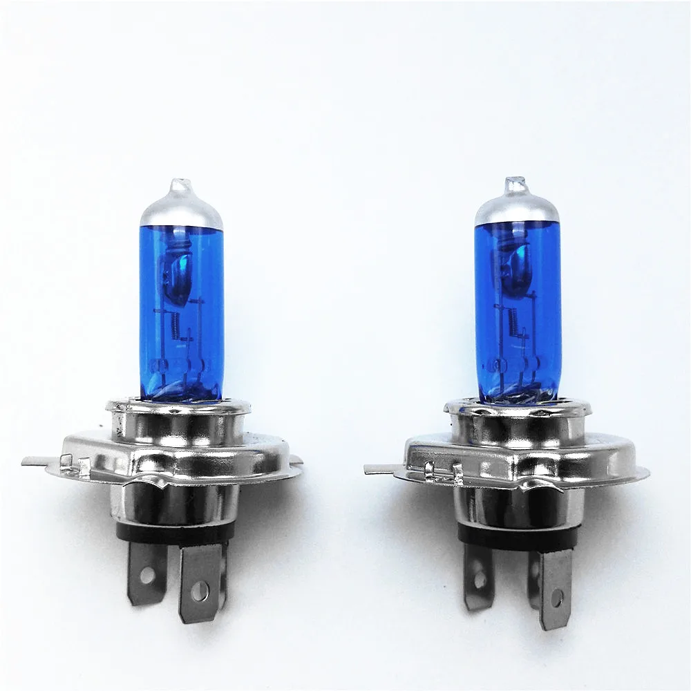 СУПЕРБЕЛАЯ галогенная лампа H4 6000K 12 В 55 Вт автомобильные фары лампы для фар 2 шт.