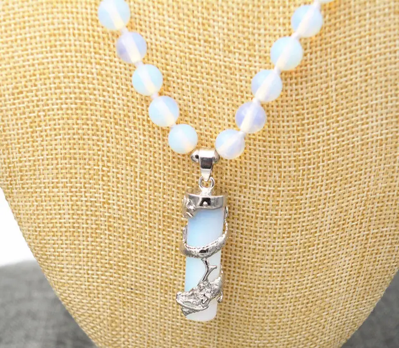 Ожерелье с кулоном драконом исцеляющей чакры рейки Опалит 18 Вт|stone pendant necklace|pendant