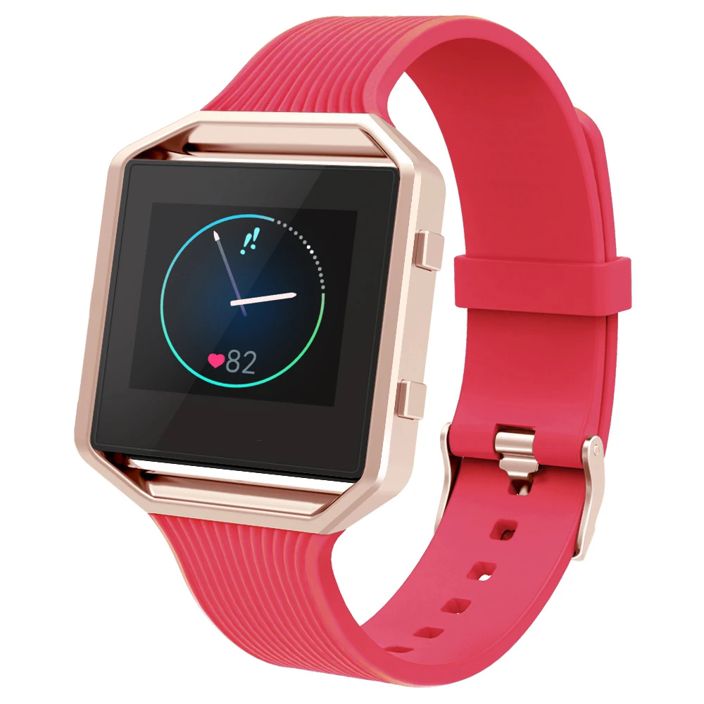 Мягкий силиконовый ремень для Fitbit Blaze Смарт-часы для фитнеса Регулируемая Замена легкий вес водонепроницаемый спортивный браслет