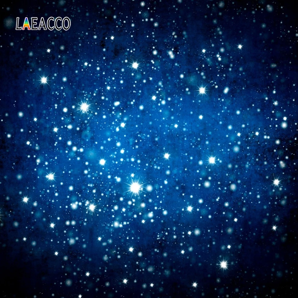 Laeacco Night Stars Bling Starry Sky Baby Pets Portrait Photocall Photography Background Customized Backdrops For Photo Studio |