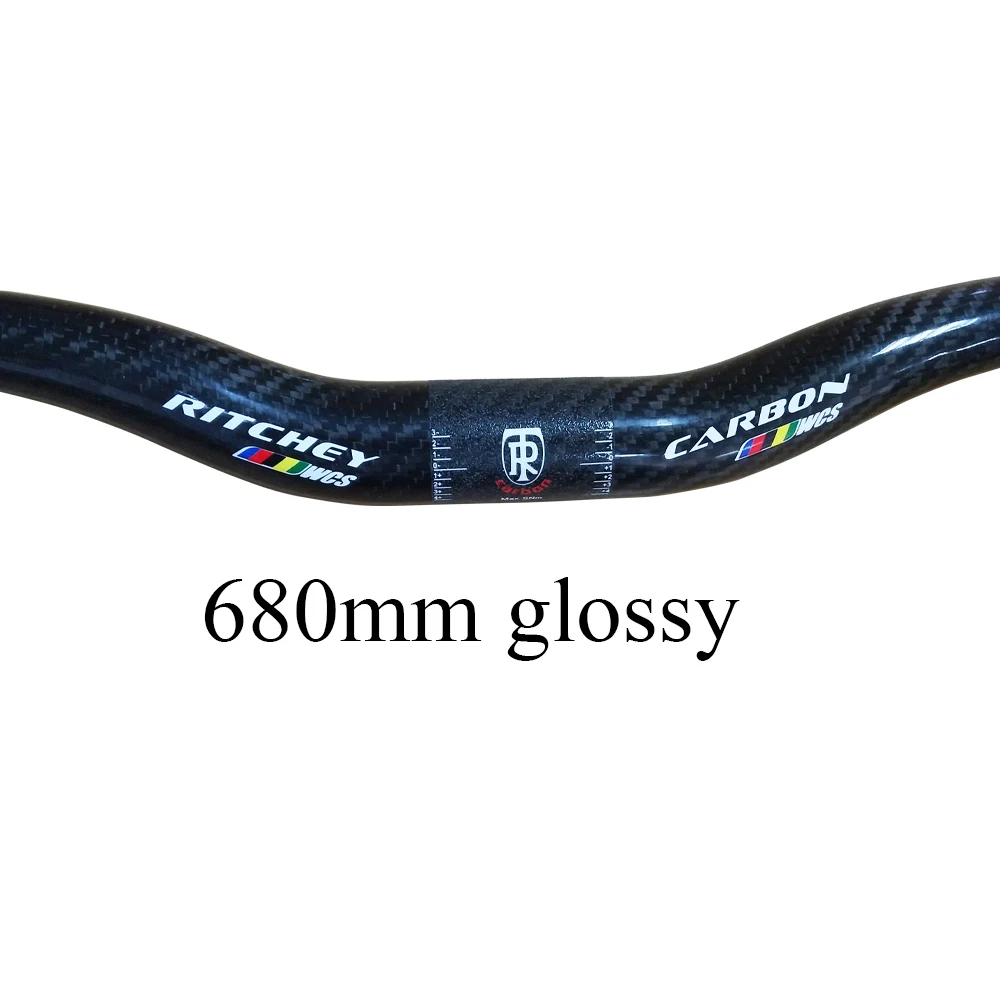 glossy 680mm rise Полностью углеродное волокно руль подседельный штырь руль углеродный mtb руль 3 к глянцевые Запасные детали для велосипеда, углепластик стержень углеродный Подседельный штырь для топ продаж - Цвет: glossy 680mm rise