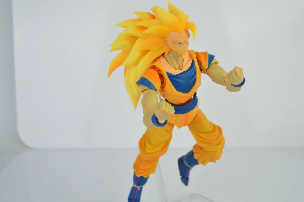 Драконий жемчуг Z Супер Saiya Goku SHF фигурка игрушка SSJ3 Gokon SSJ черные волосы модель