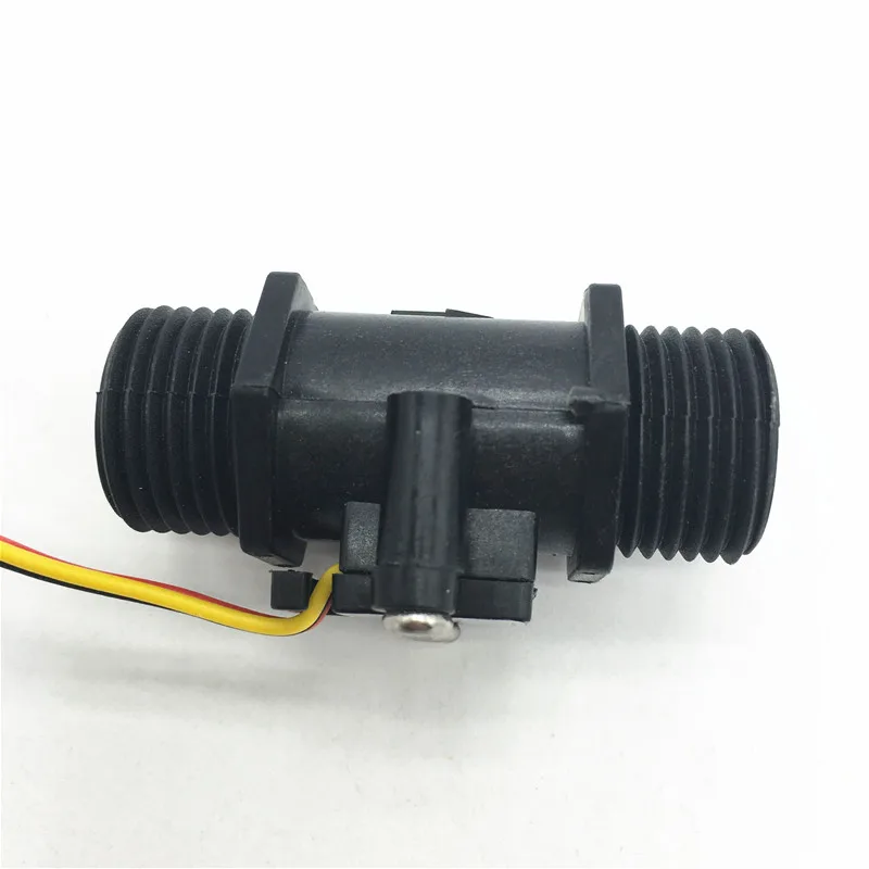 G1/2 ''Пластиковый черный Водонагреватель Датчик расхода Холла прецизионный