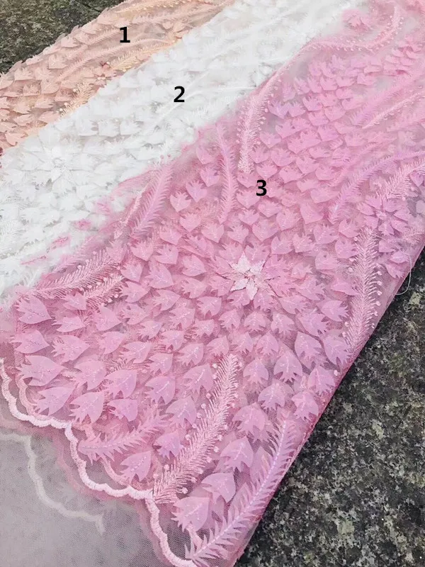 PWD1852001 Nigerian Lace Fabric with Embroidery French Tulle for party dress | Дом и сад