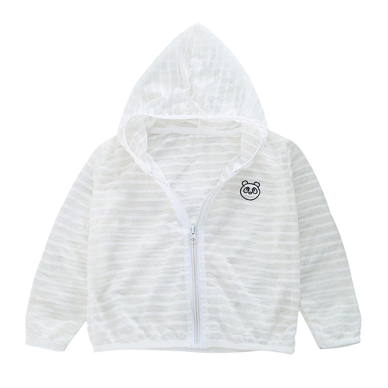 Унисекс милая одежда в полоску с УФ защитой быстросохнущая тонкая куртка детская