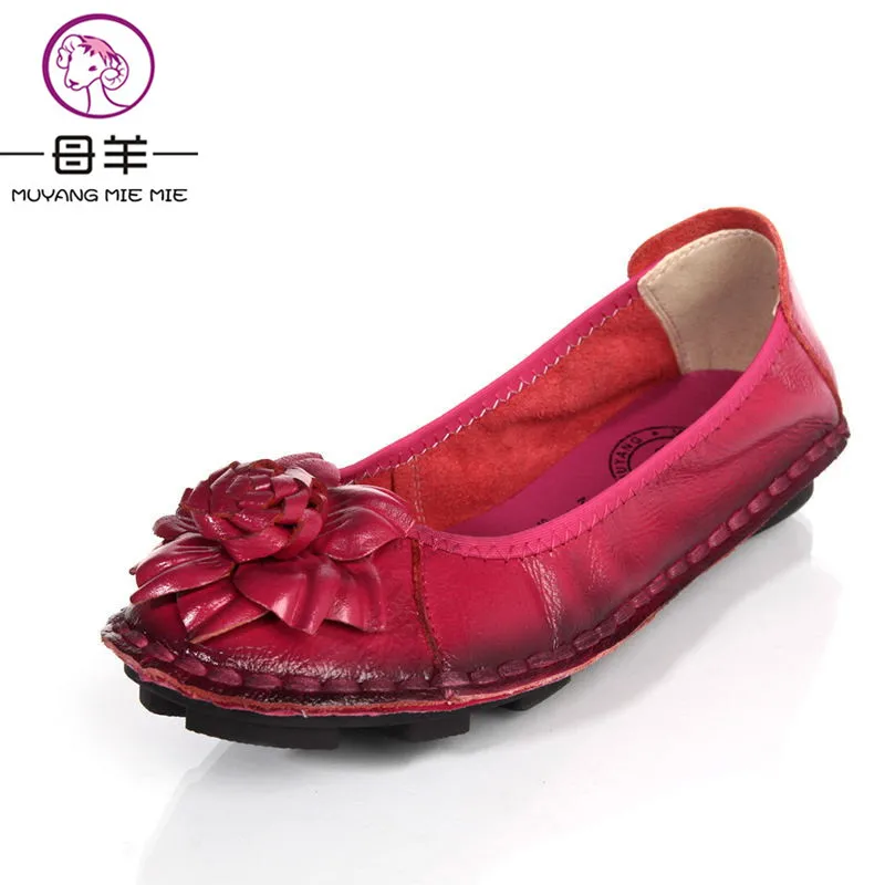 Женские лоферы из натуральной кожи на плоской подошве новинка 2017 года модная