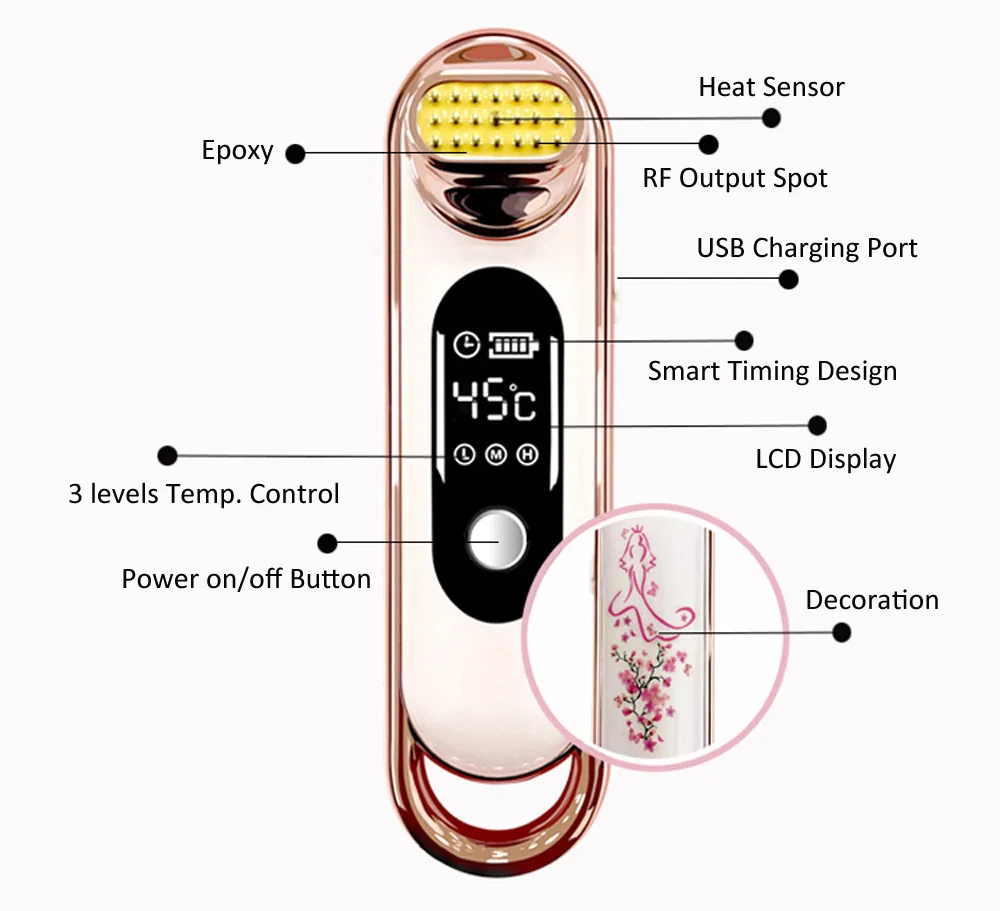 

New RF Wrinkle Removal Anti-aging Beauty Machine Dot Matrix Facial Radio Frequency Face Lifting Skin Tightening Skin Care Device