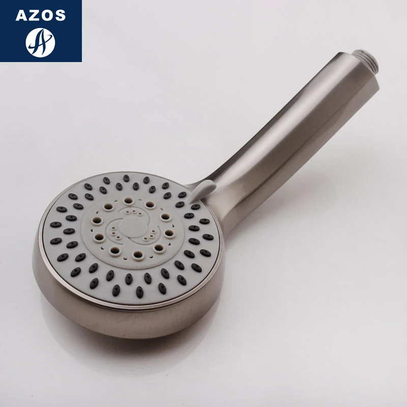 

Насадка для душа Azos, лейка из АБС-пластика и никеля, матовая, пять функций, под давлением, для ванной комнаты, круглая, 20 мм, G1/2, HS116