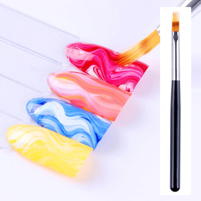 

Yinikiz Black Pink Dual Layer Gradient Painting Brush Pen UV Nail Gel Polish Drawing Brush Nail Art Tool